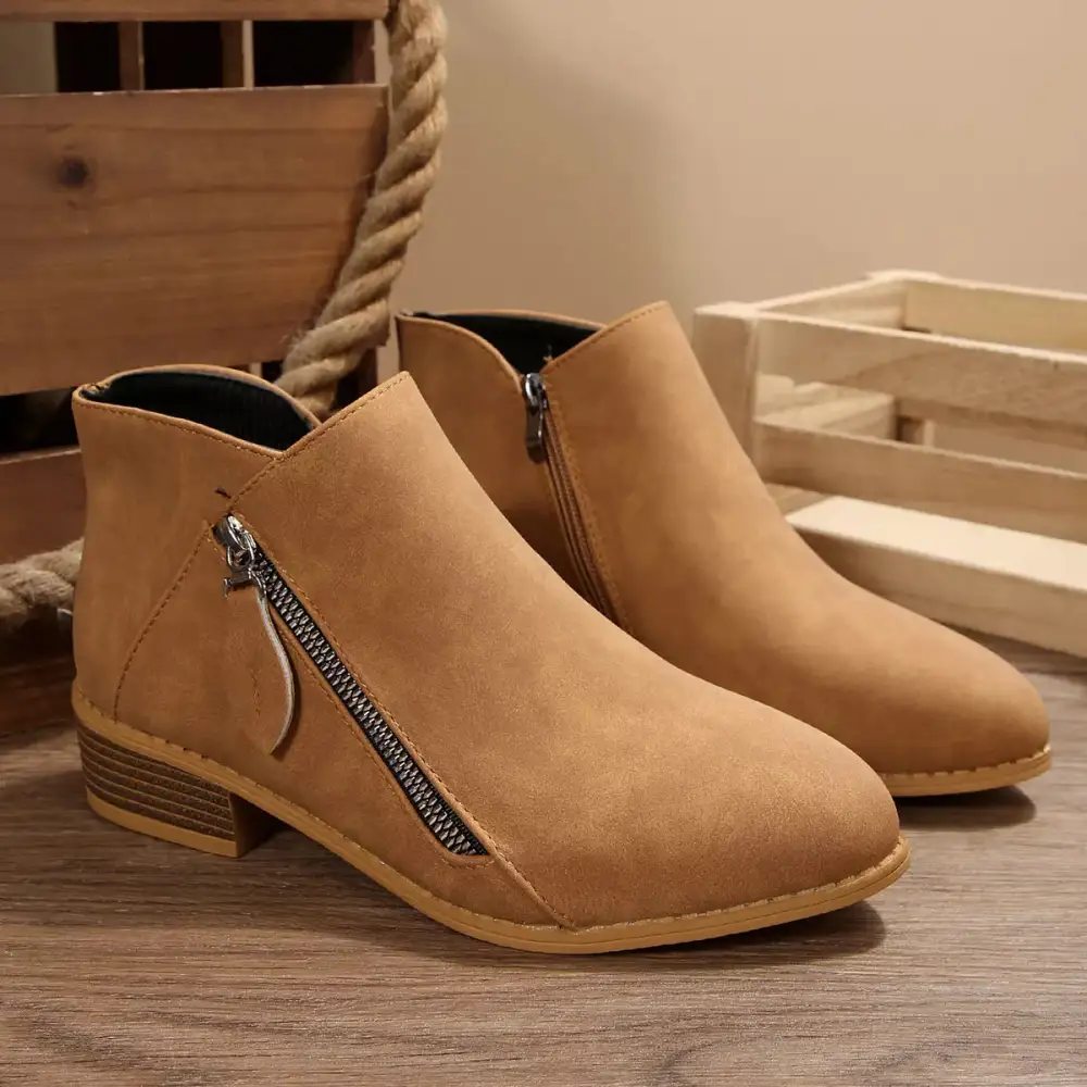 Block Heel Ankle Boots