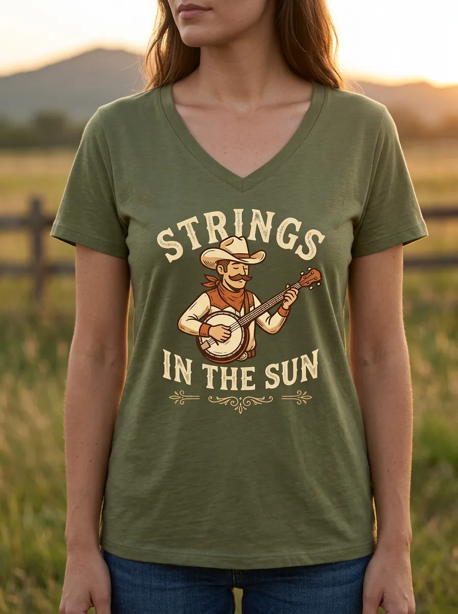 Banjo Women's V-Neck T-Shirt