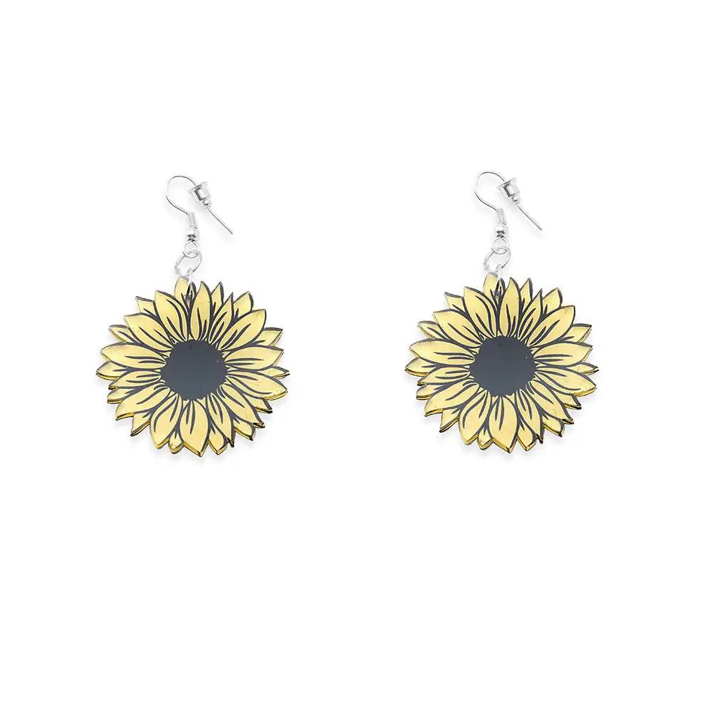 Graceful Framed Celestial Sunburst Earrings