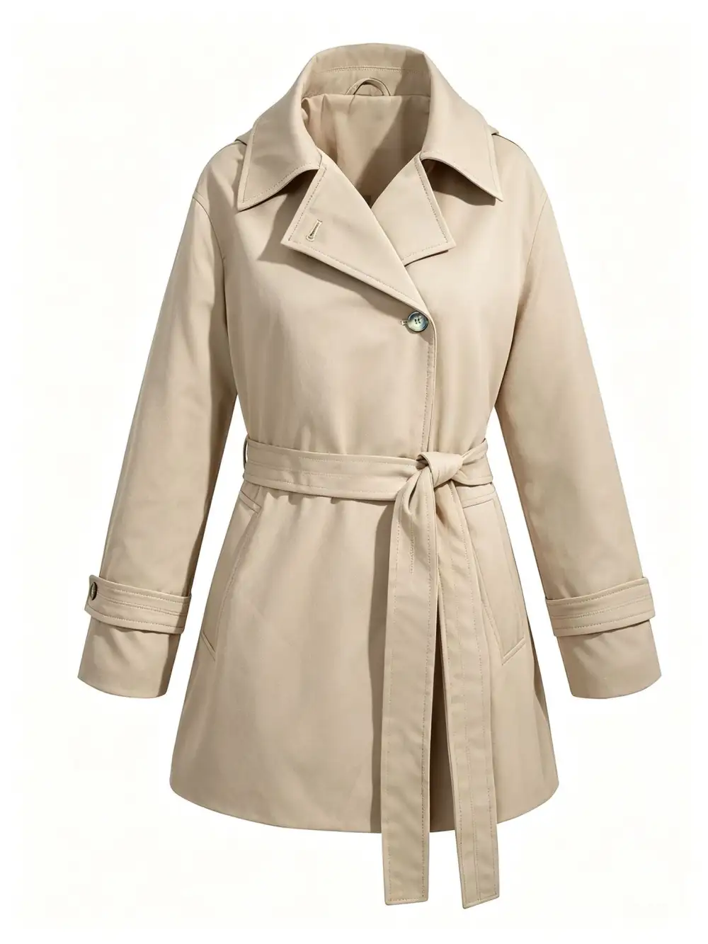 Classic Clean Line Trench Coat