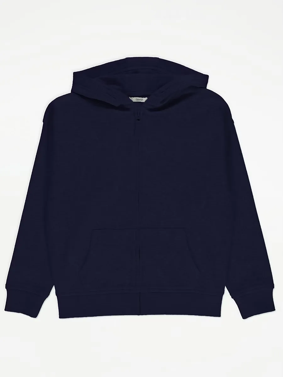 Navy Zip Up Hoodie