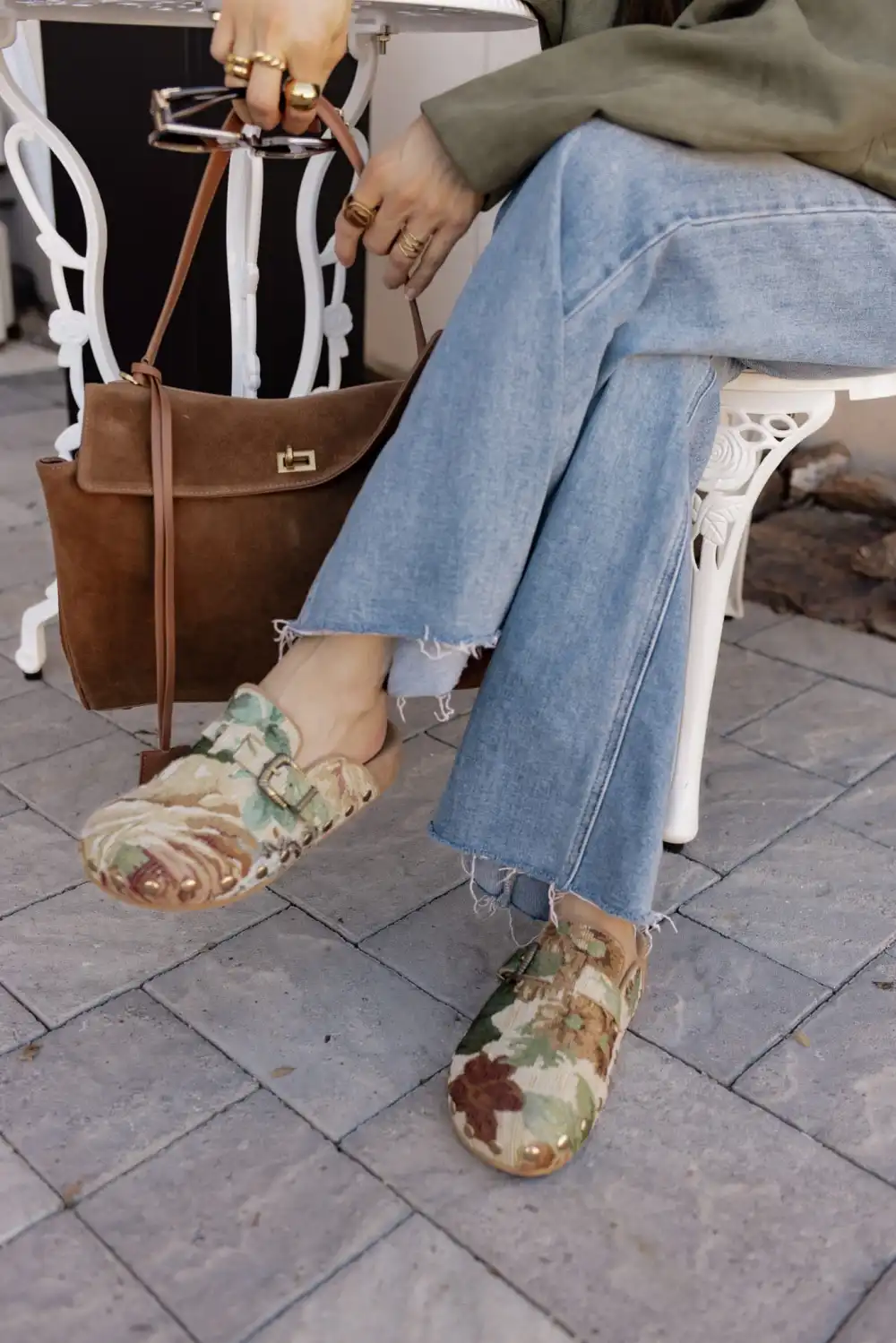 Studded Relaxed Heeled Sandals