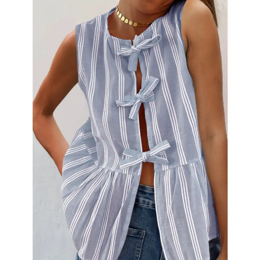 Tied Round Neck Tank