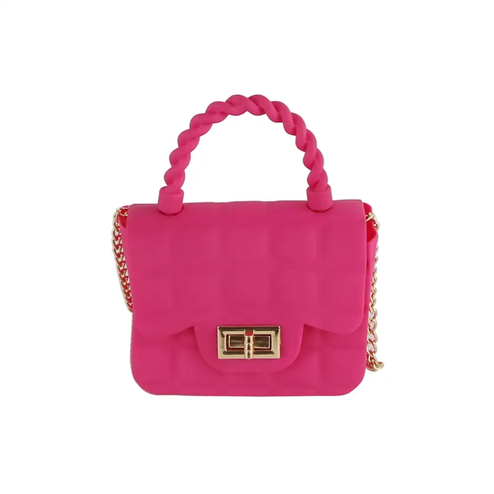 Quilted Embossed Flap Front Shoulder Bag