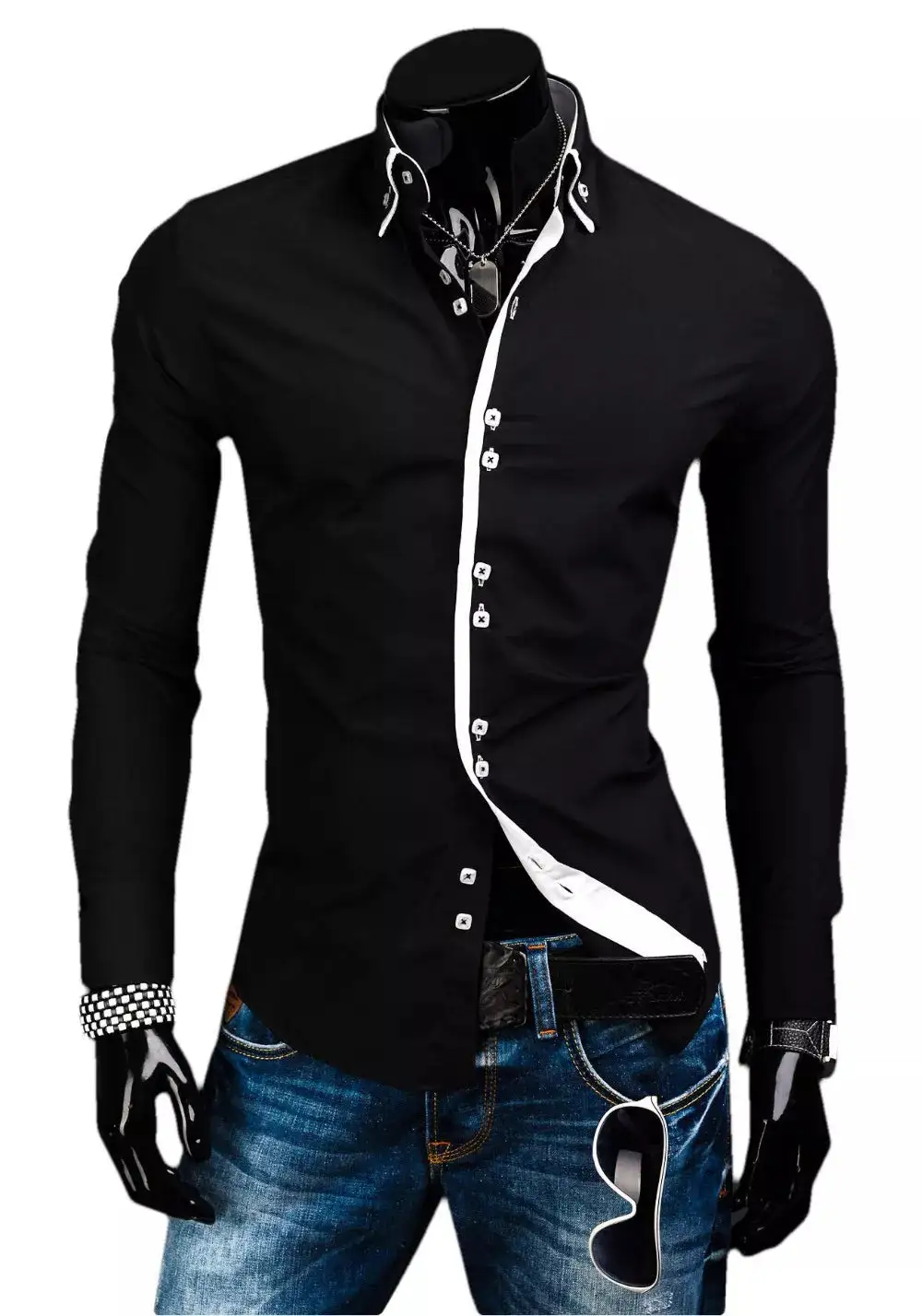 Long Sleeve Slim Fit Casual Shirt