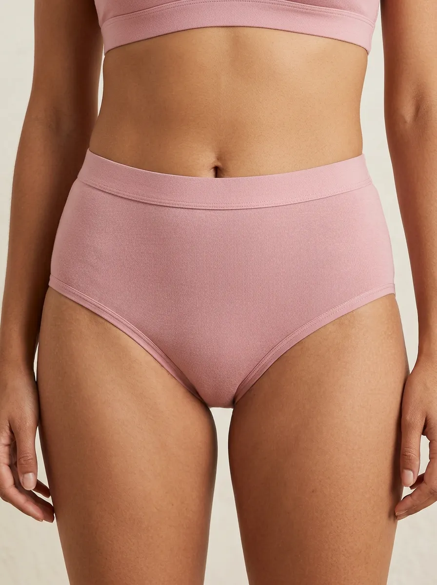 Classic Ribbed High-Waisted Everyday Edit Women's Panties
