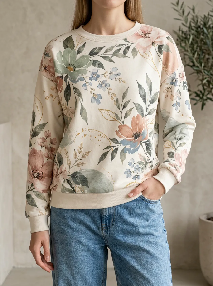 Floral Leisure Sweatshirt