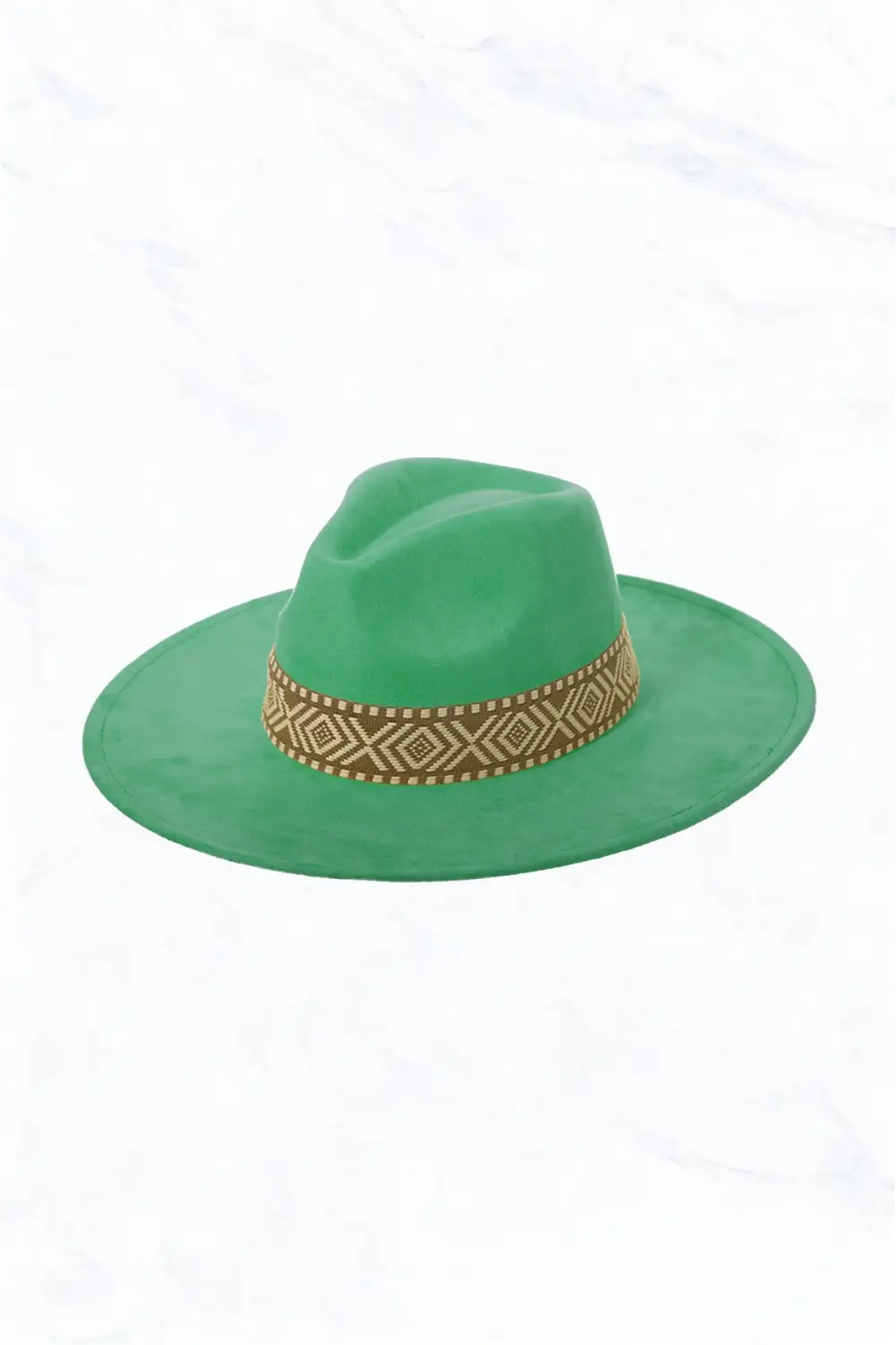 Suede Large Eaves Peach Top Fedora Hat