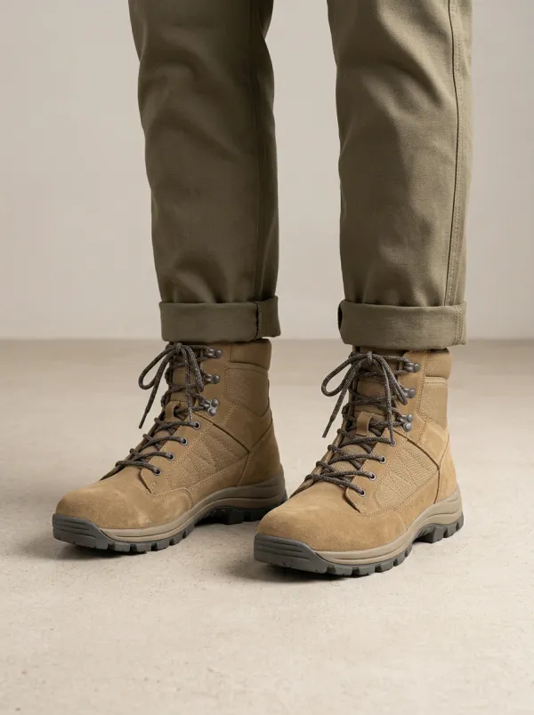 Unisex Tactical Suede Lace-Up Work Boots