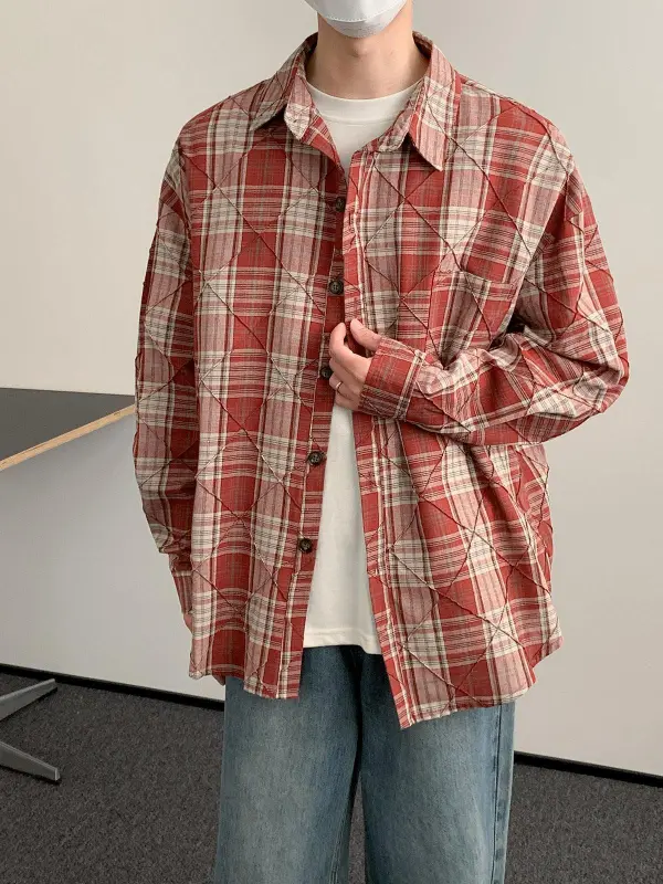 Textured Plaid Shirt