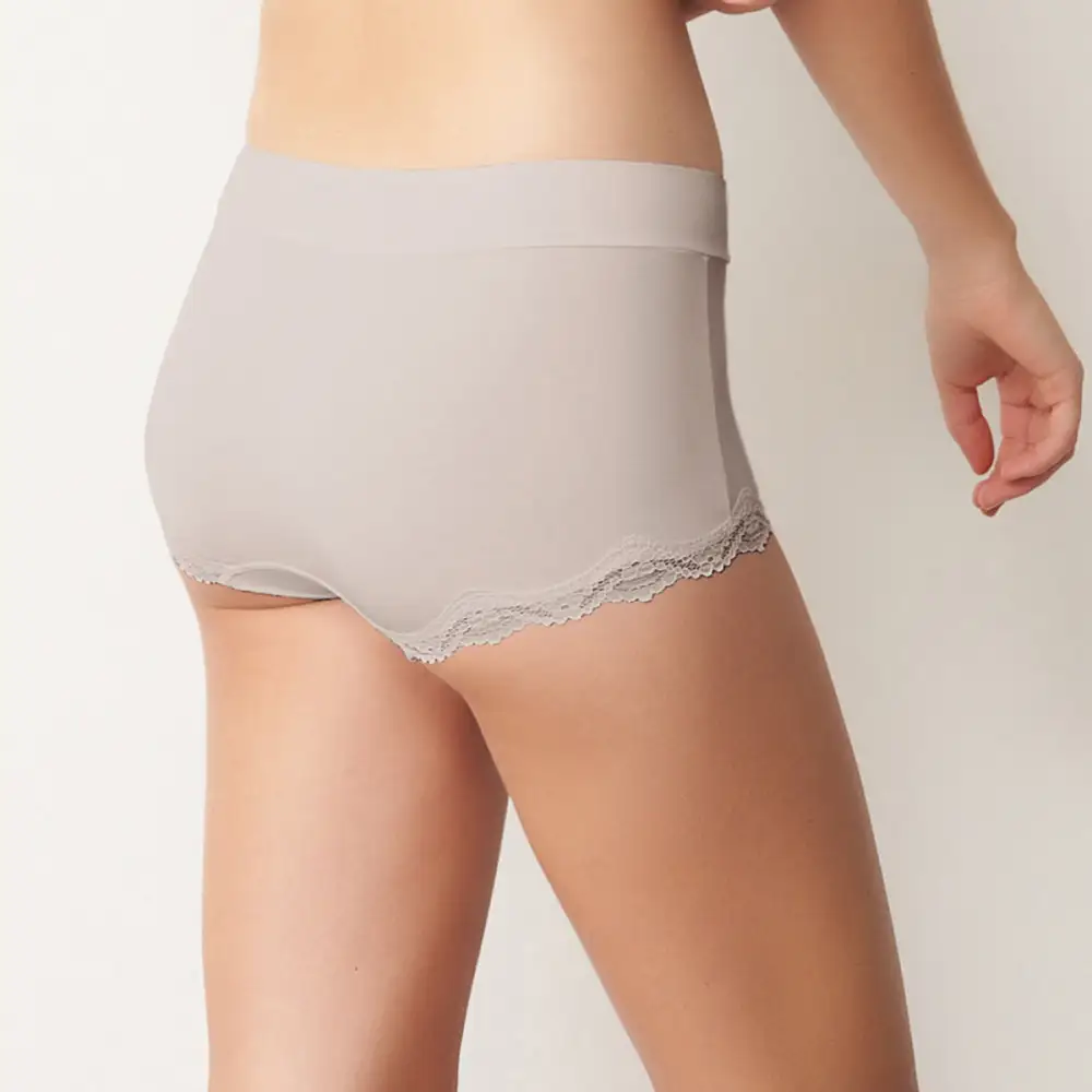 Lace Crossover-Waist Modal Boyshort