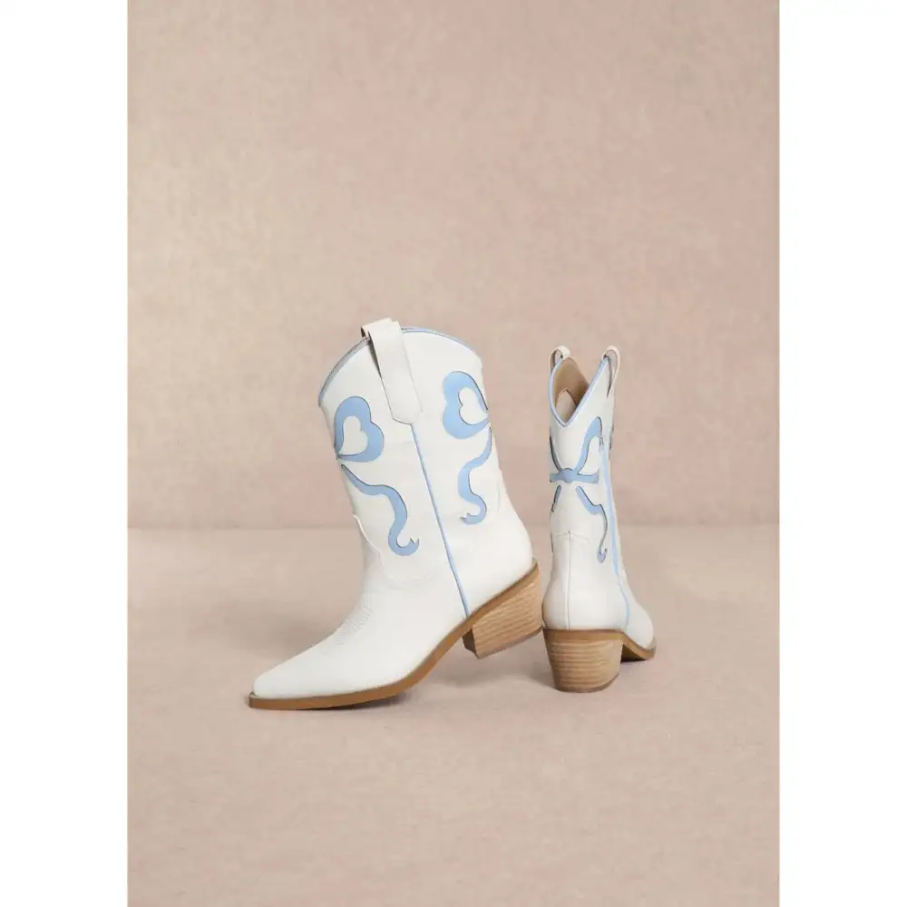 Miriam Bow Ribbon Design Coquette Booties