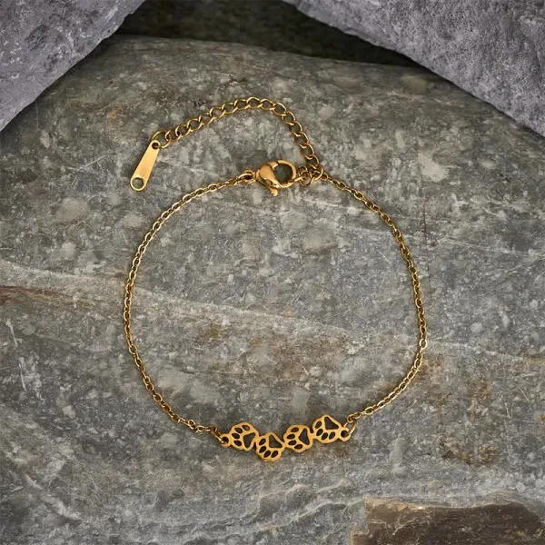 Titanium Steel Cat Paws Bracelet