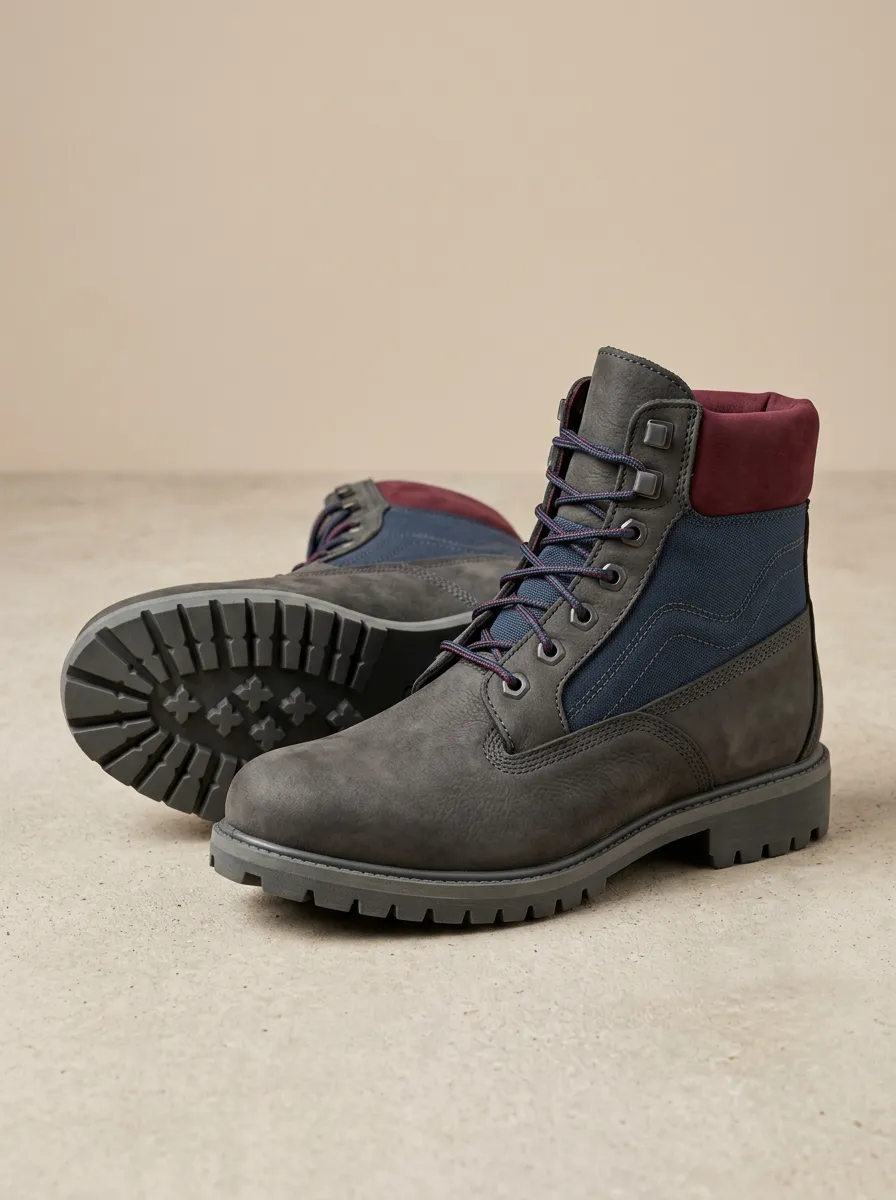 Unisex Outdoor Adventure Color-Block Work Boots