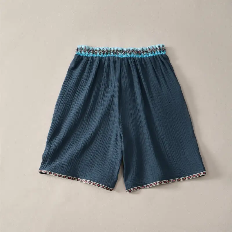 Drawstring Geometric Shorts
