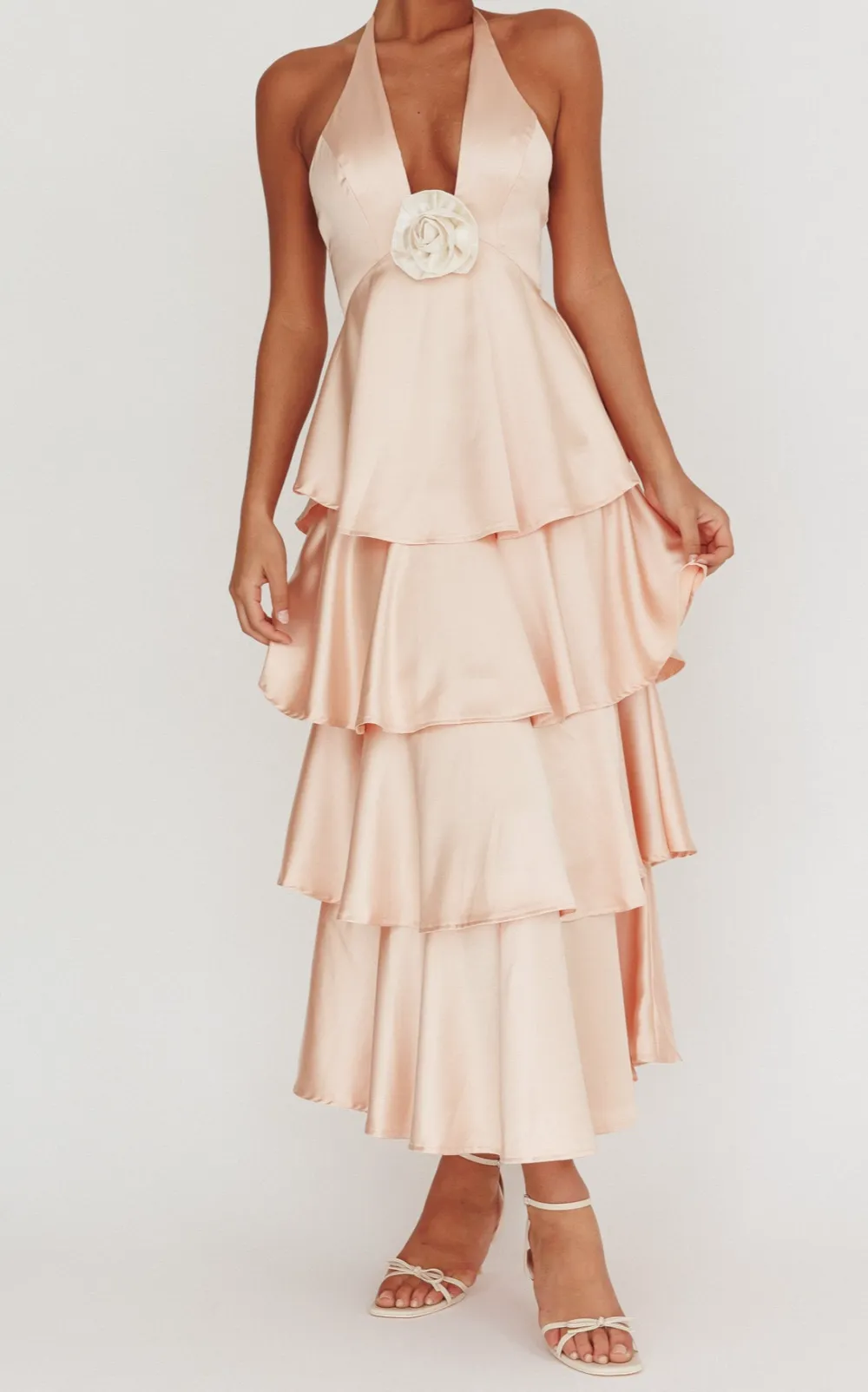 Polished Halter Maxi Dress