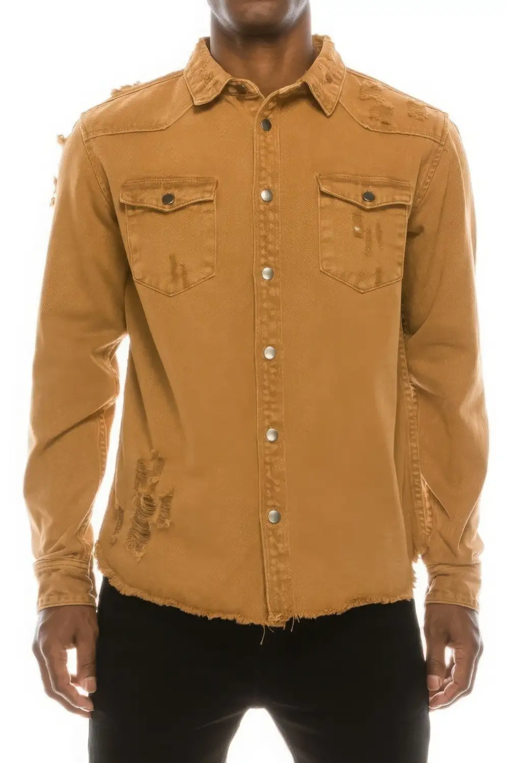 Everyday Men's Ripped Denim Overshirt