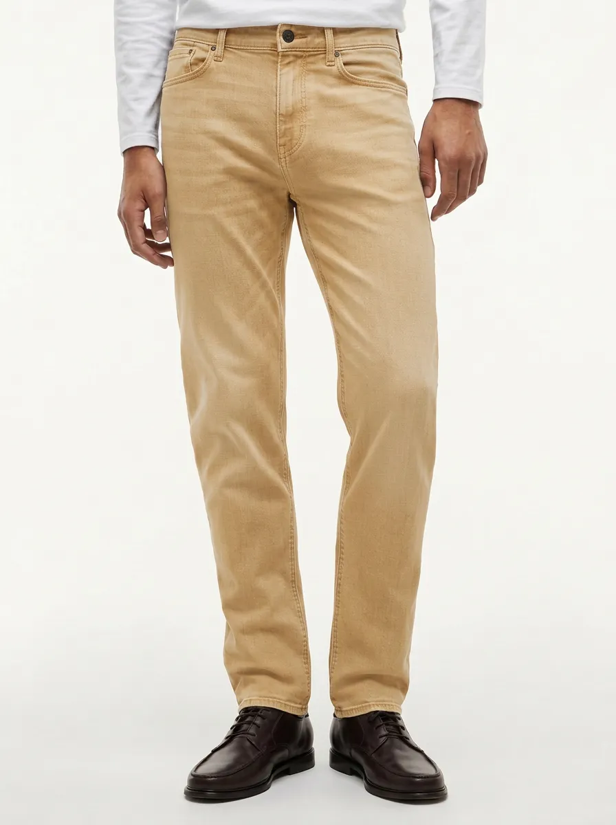 Clean-Lined Everyday Faded Jeans