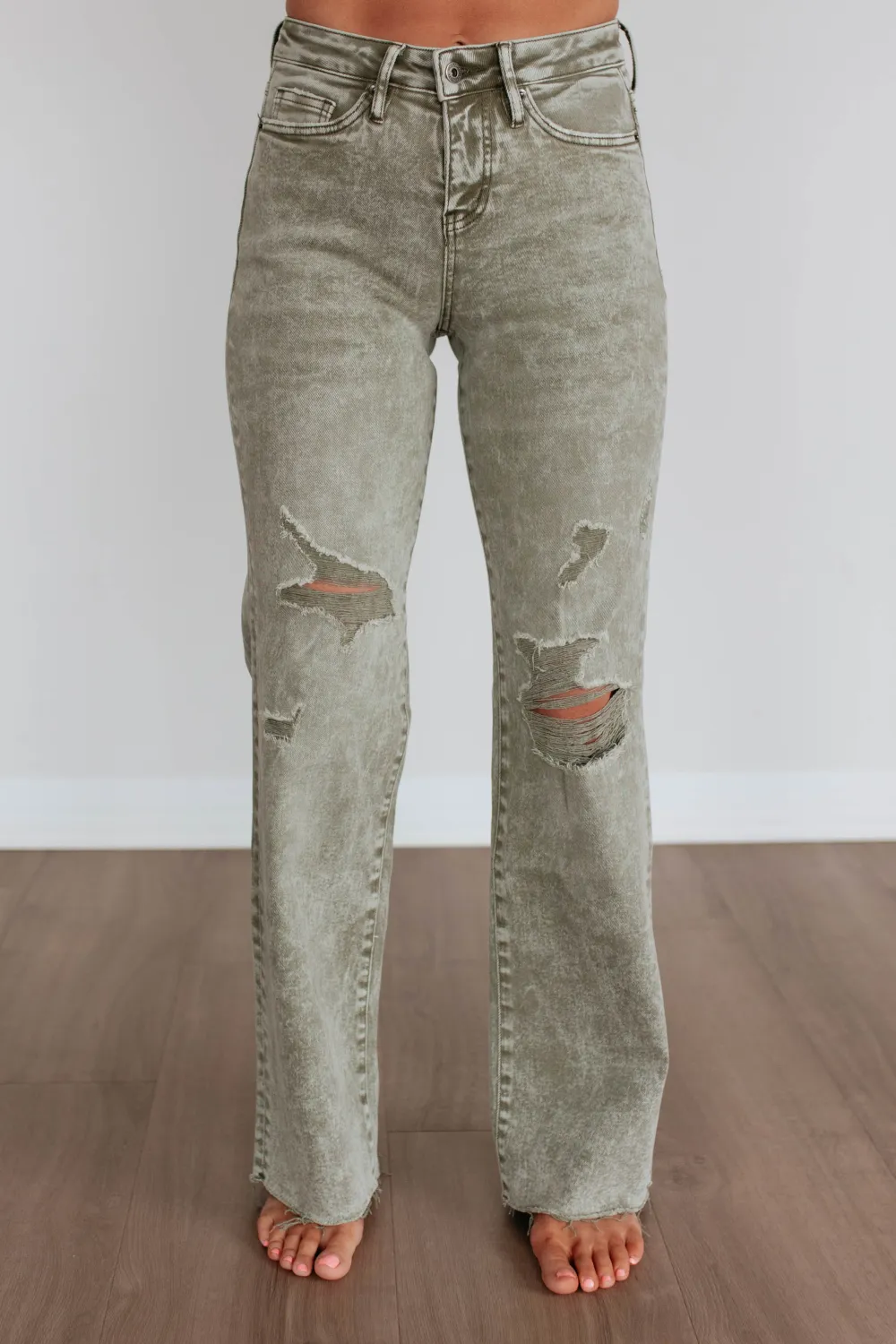 Women's High Rise Wide Leg Tummy Control Jeans