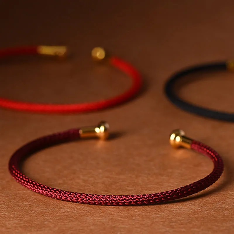 Simple Design Handmade Braid String Cuff Bracelet