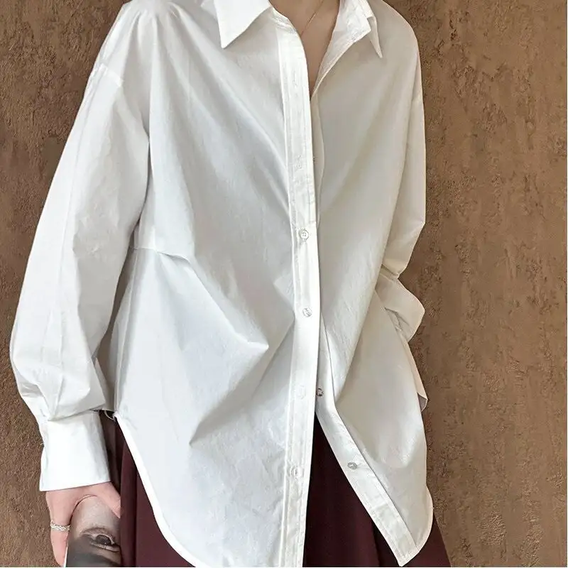 Turn-Down Collar Long Sleeve Shirt