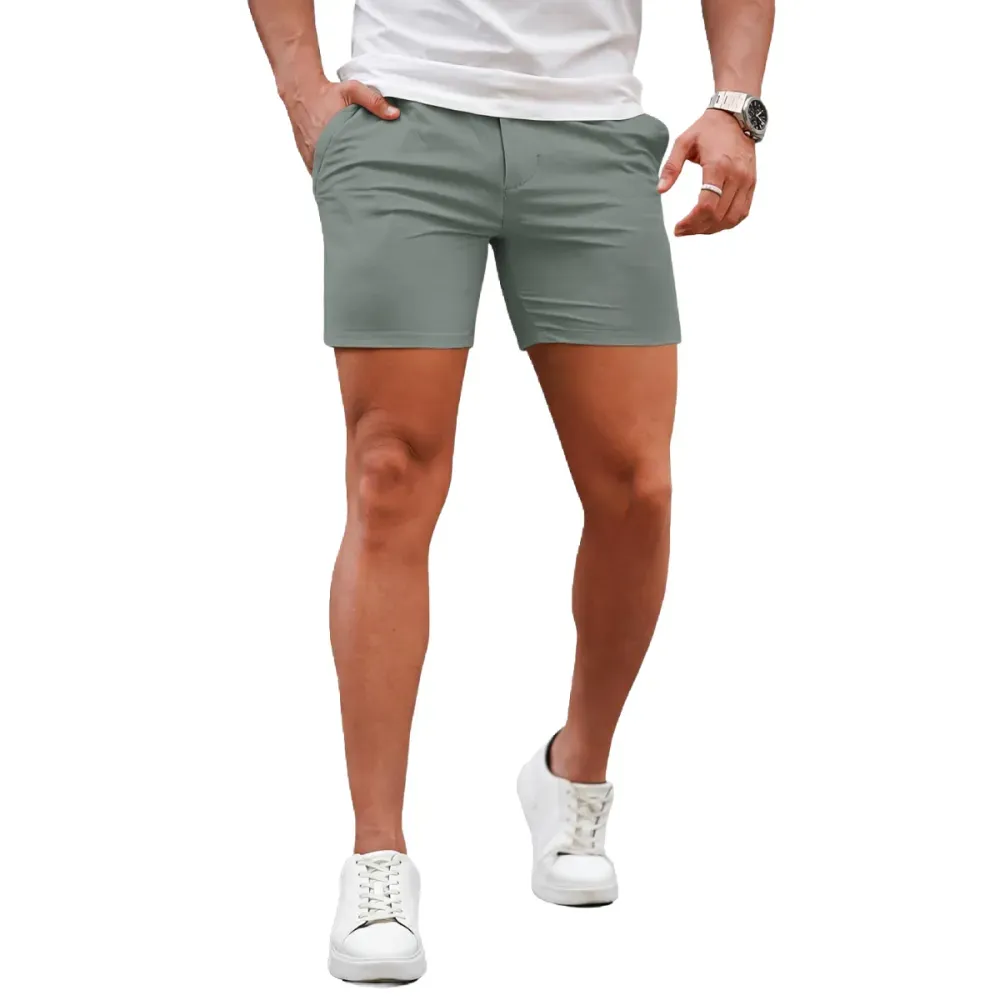 Men's 5 Inch Casual Stretch Slim Fit Chino Shorts