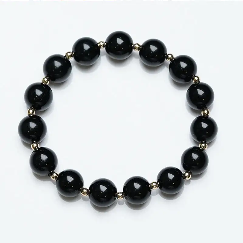Onyx Bead String Bracelet