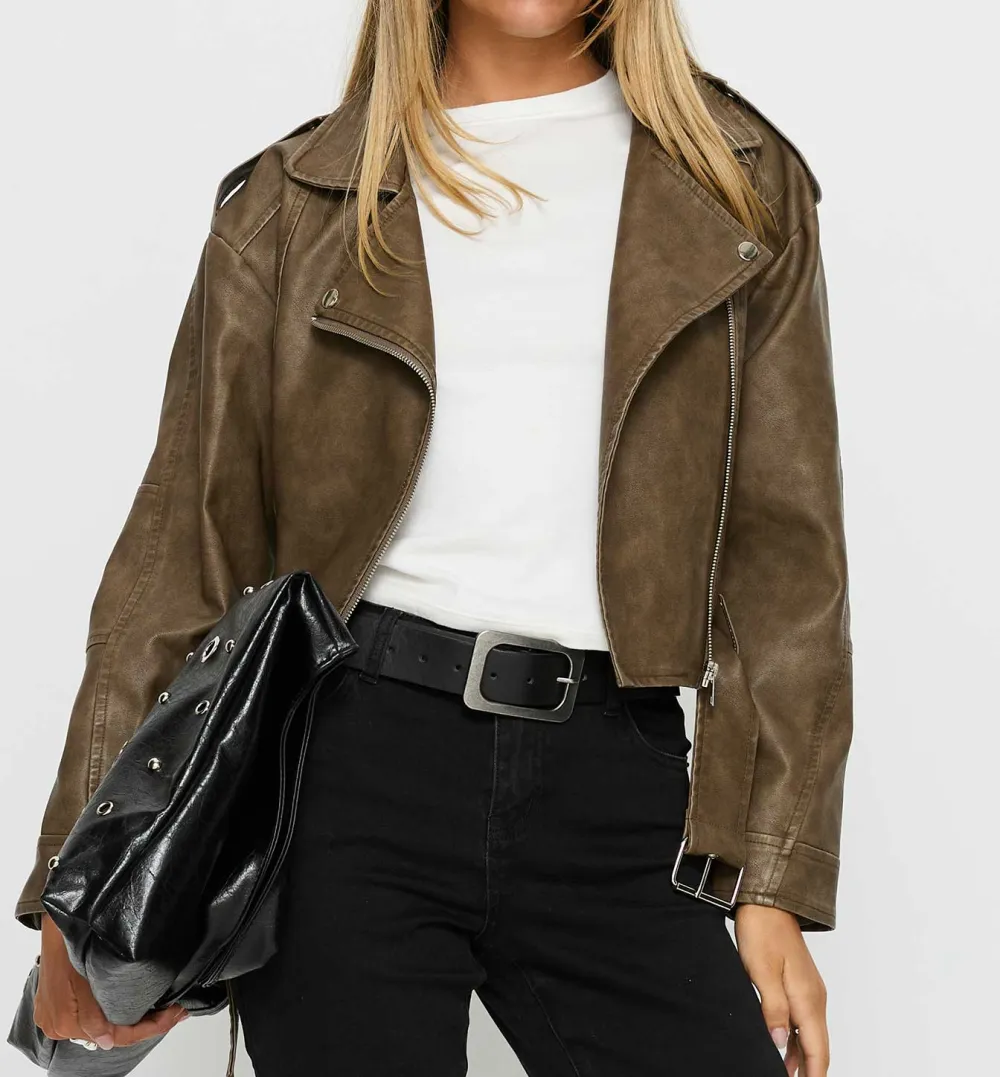 Women’s Streetwear Faux Leather Jacket