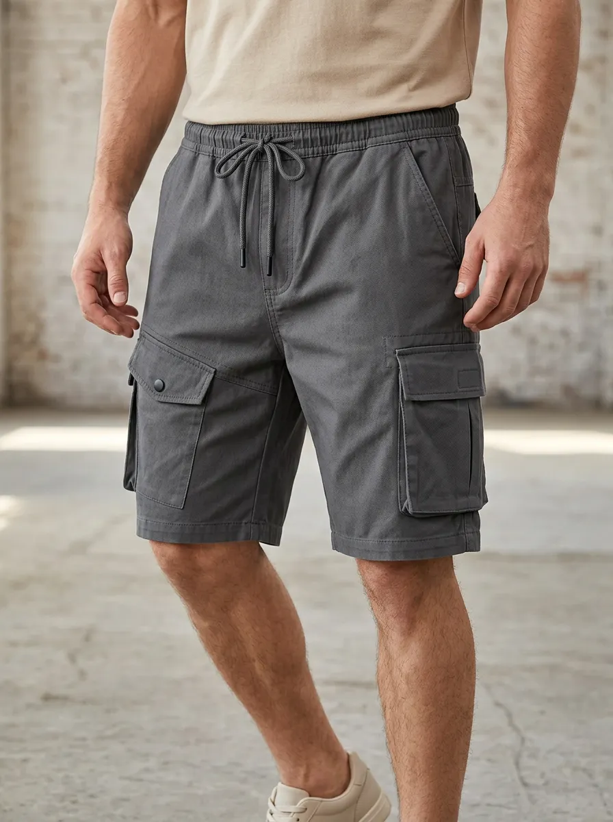 Streetwear Multi-Pocket Casual Cargo Shorts