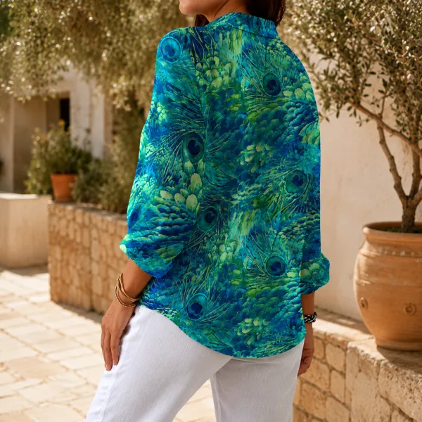 Peacock Printed Blouse