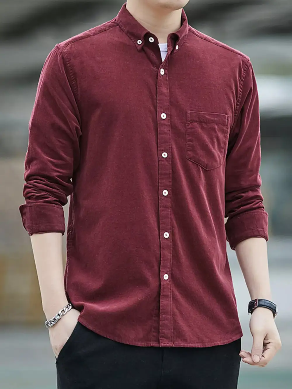 Corduroy Long Sleeve Shirt