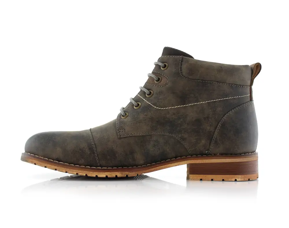 Faux-Suede Suede Faux-Leather Dress Ankle Boots