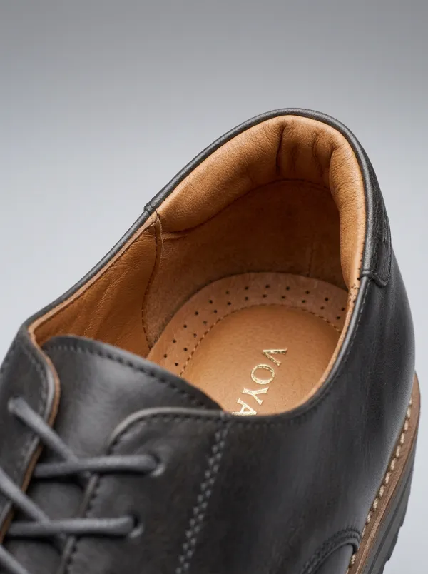Men's Cap-Toe Lug-Sole Oxford Dress Shoes
