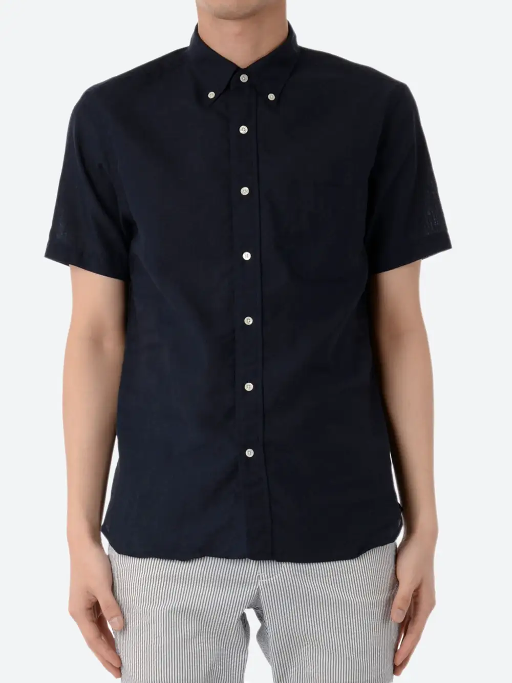 Men's Button Front Box Pleat Shirt