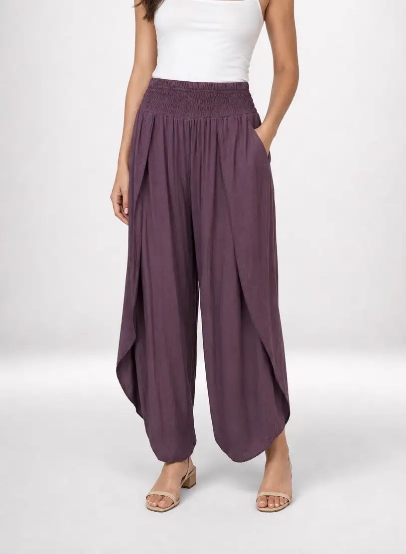 Split Side Wide Leg Trousers