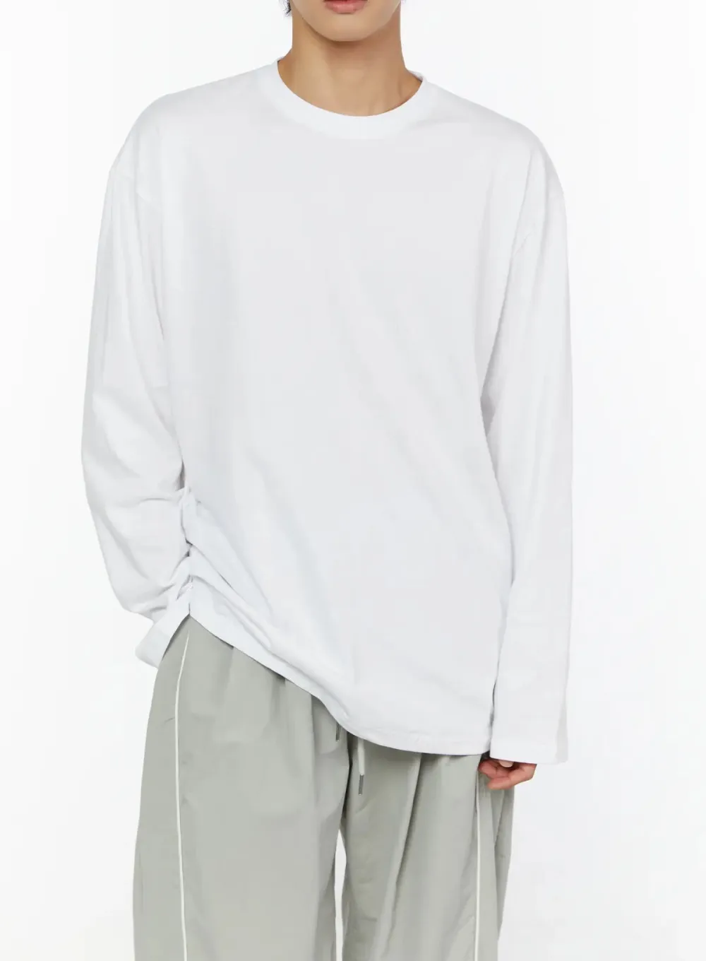 Men's Oversized Basic Long Sleeve Tee