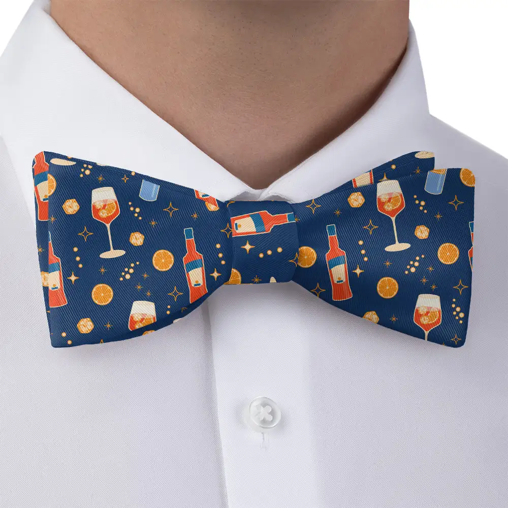 Aperol Spritz Pattern Bow Tie