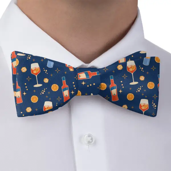 Aperol Spritz Pattern Bow Tie