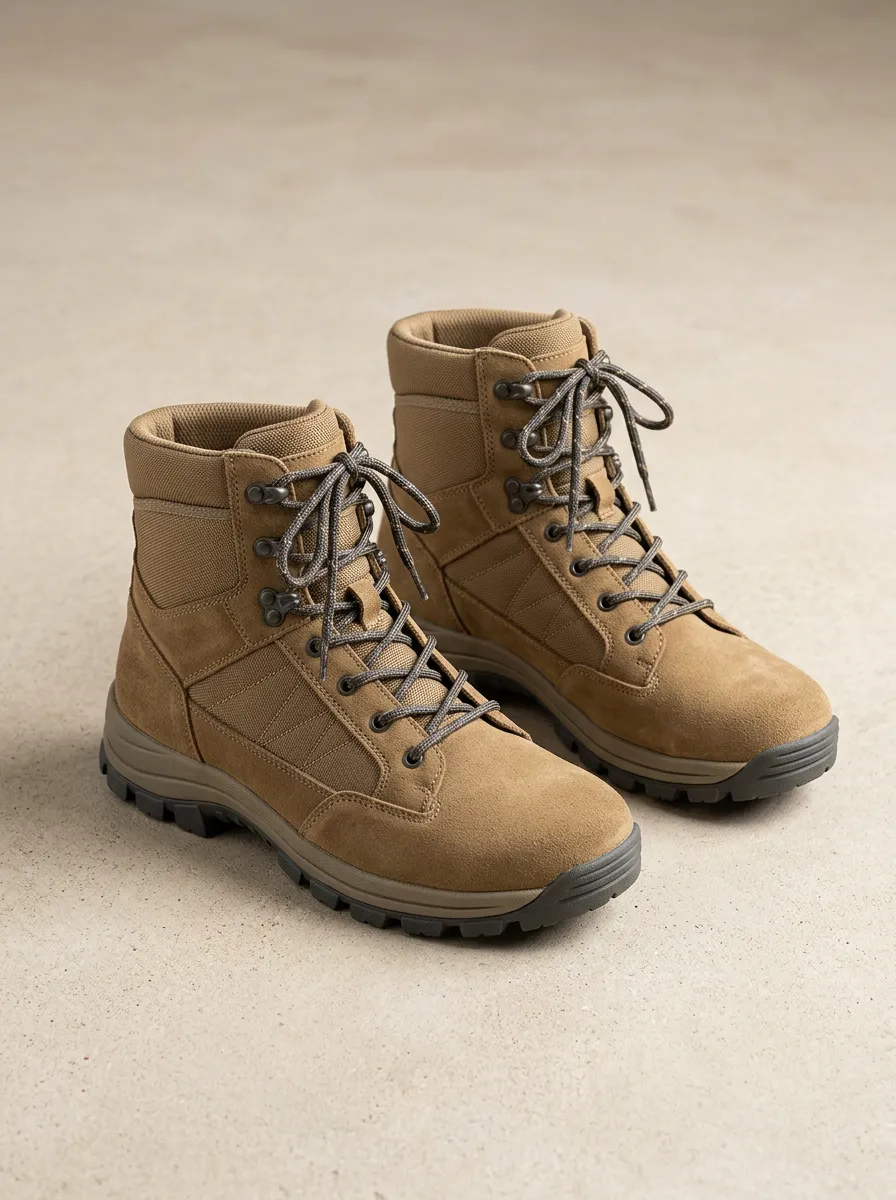 Unisex Tactical Suede Lace-Up Work Boots
