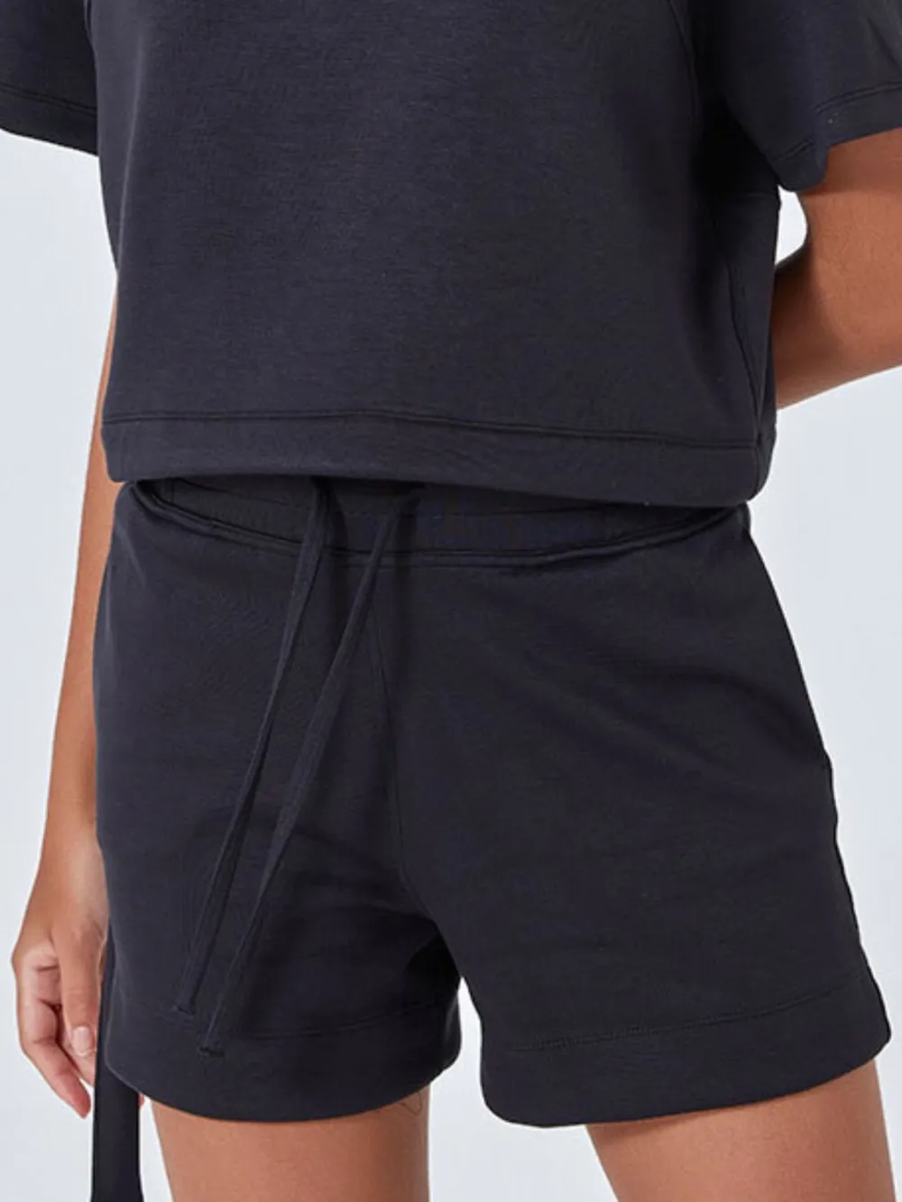Drawstring Solid Shorts with Pockets