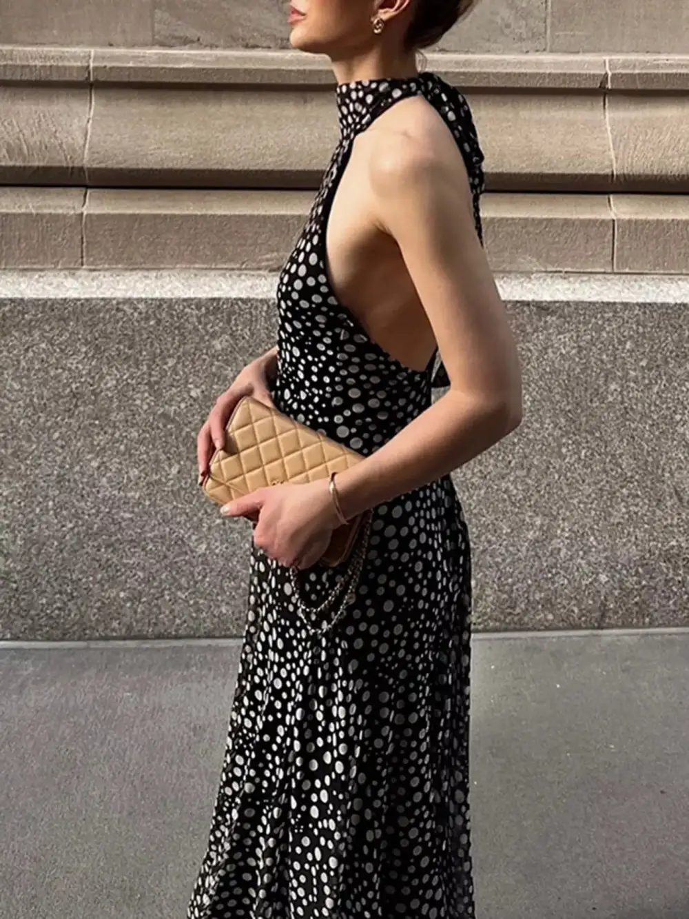 Polka Dot Maxi Dress