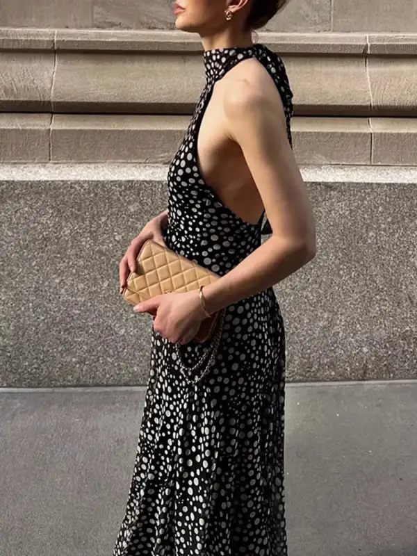 Polka Dot Maxi Dress
