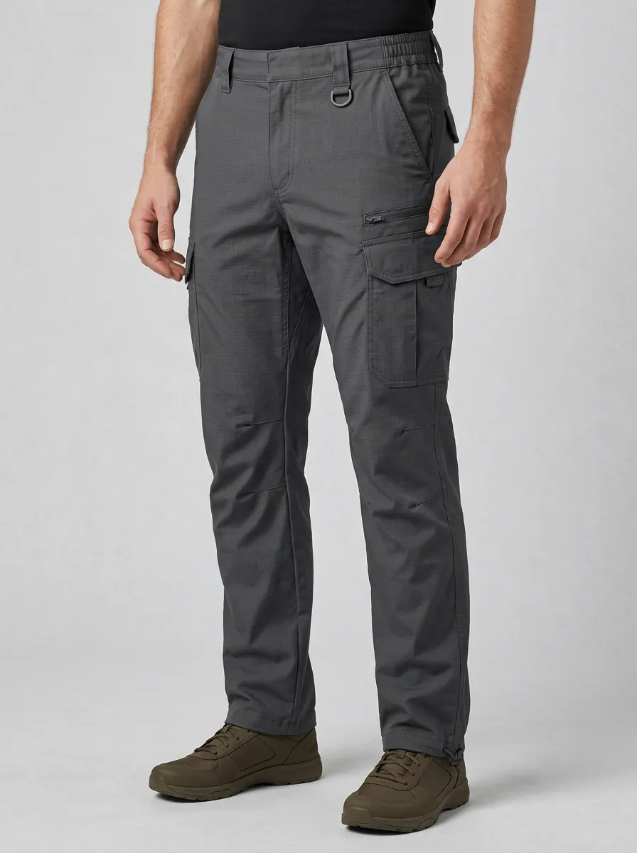 Ripstop-Style Men's Multi-Pocket Waterproof Tactical Cargo Pants