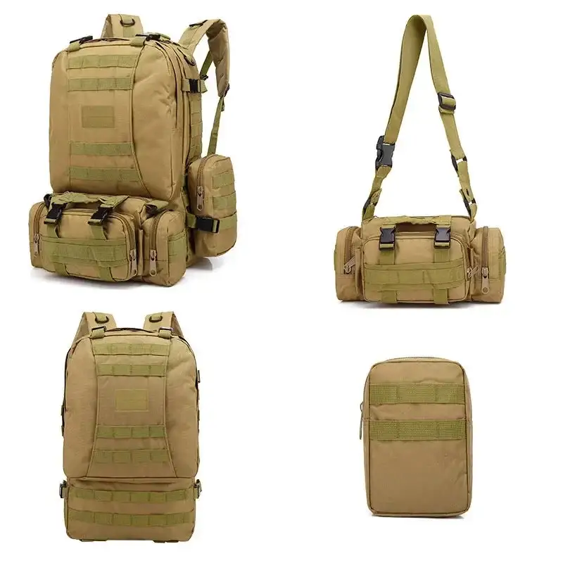 Tactical Khaki Multi-Functional Backpack Set