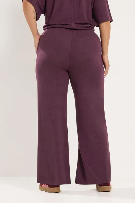 Purple Tie Waist Trousers