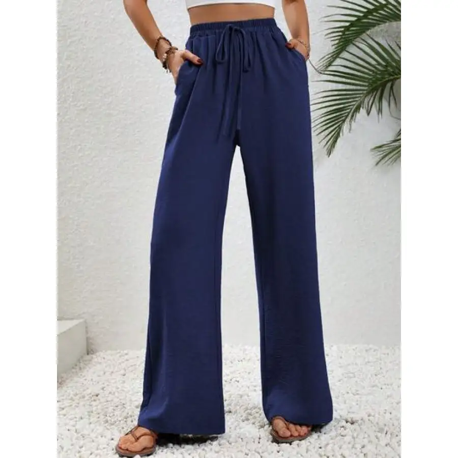 Easy Wide Leg Drawstring Pants