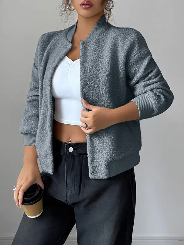 Streetwear Button Front Jacket
