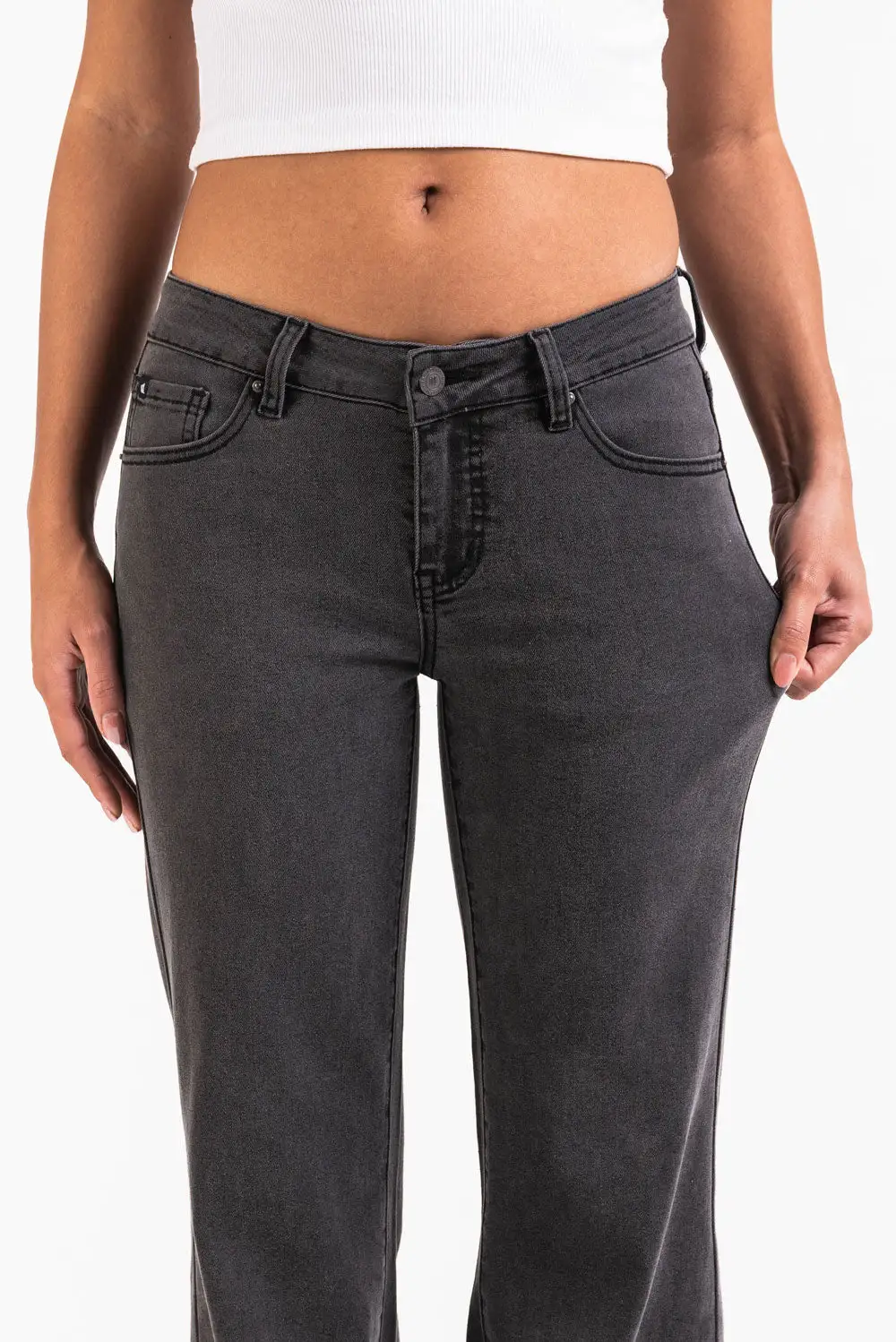 Clean Look Low Rise Flared Jeans