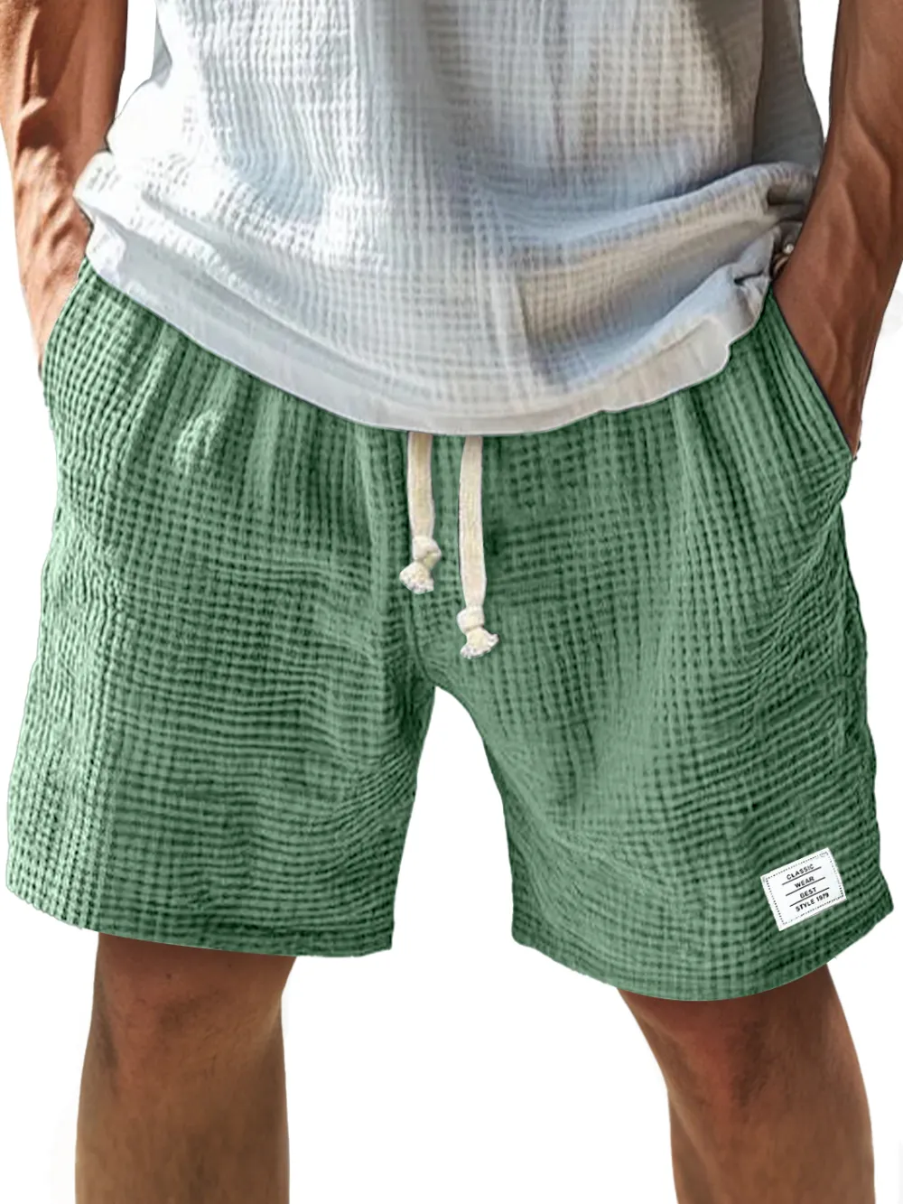 Drawstring Seamed Detail Shorts