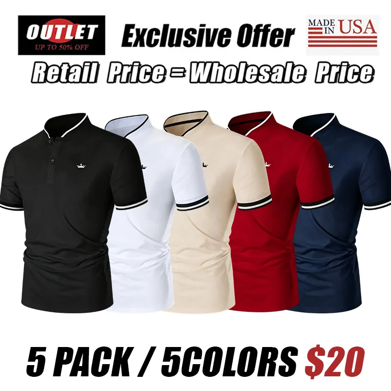 Men's Regular Fit Contrast Trim Polo Shirt Golf Polo Shirts